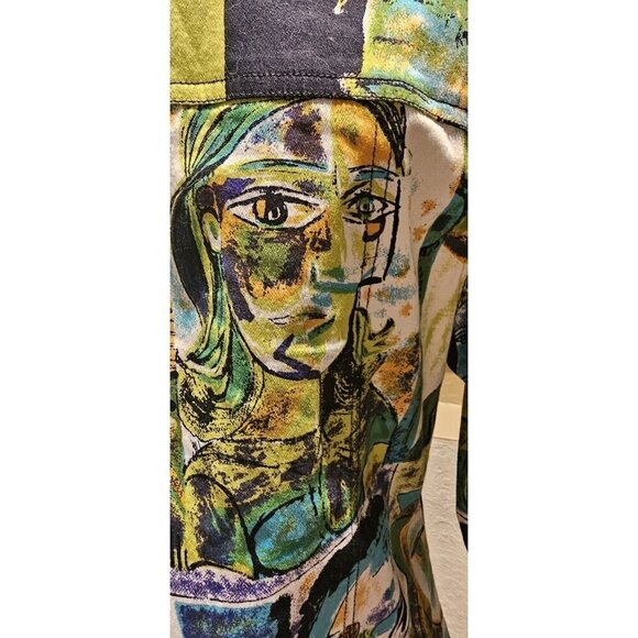 Mirror Image Women's Abstract Art Print Button-Up Jacket S NWOT - Picture 6 of 12